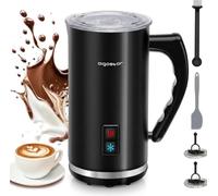 Aigostar Montalatte Elettrico 500W, Schiuma Calda/Fredda, Cappuccinatore | Automatico, Cioccolata Calda, Latte, Cappuccino, Scalda Latte 240 ml, Antiaderente, Silenzioso, Senza BPA, Noir