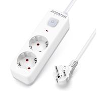 Aigostar Multipresa 2 Prese 16A 250V, Cavo 3 M, Protezione Multipla Montaggio a Parete, Presa Europa