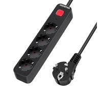 Aigostar Multipresa 4 Prese 16A 250V, Cavo 3 M, Protezione Multipla Montaggio a Parete, Presa Europa
