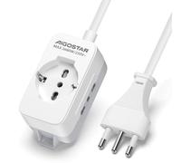 Aigostar Multipresa Ciabatta Elettrica a 3 Posti, 16A Potenza 250V, P40, P17/P11 Cavo 3m. Color Bianca e Grigia