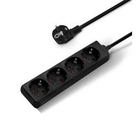 Aigostar Multiprese 4 Prese Elettriche Cavo da 3 Metri Multipla Protezione da Sovraccarico Ciabatta Multipresa