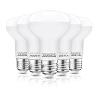 Aigostar Pacco da 5 Lampadina LED E27 9W, R63 Lampadine, Luce Calda 3000K 840Lumen, Angolo a Fascio 170°, Non Dimmerabile