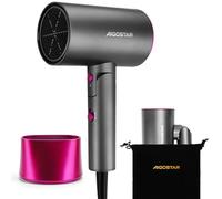 Aigostar Phon Capelli, 2100W Asciugacapelli ionico professionale, Phon da Viaggio, 3 temperature e 2 velocità, Con borsa per riporre, Protezione surriscaldamento