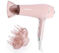 Aigostar Phon Capelli Professionale 2400W con Diffusore per Ricci, Rosa | Asciugatura Rapida, Aria Fredda per Fissaggio, 3 Temperature, 2 Velocità, Gancio per Appendere, Ideale per Casa e Salone