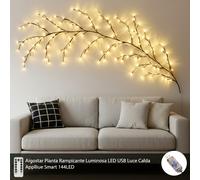 Aigostar Pianta Rampicante Luminosa LED USB Luce Calda Applique Smart 144LED