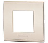 Aigostar Placca 2 Moduli ABS Compatibile BTicino Living Champagne 8 Pezzi