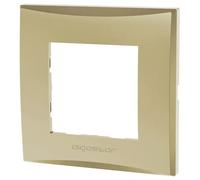 Aigostar Placca 2 Moduli Champagne Plastica Compatibile Vimar Plana 8 Pezzi