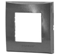 Aigostar Placca 2 Moduli Grigia Plastica Compatibile Vimar Plana Kit 8 Pezzi