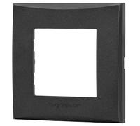 Aigostar Placca 2 Moduli Marrone Scuro Plastica Compatibile Vimar Plana Kit 8