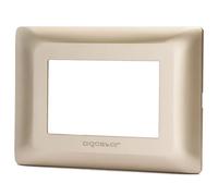 Aigostar Placca 3 Moduli Compatibile BTicino Matix Champagne Incasso 8 Pezzi