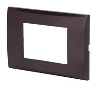 Aigostar Placca 3 Moduli Marrone Caffè Plastica Vimar Plana Kit 8 Pezzi