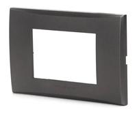 Aigostar Placca 3 Moduli Marrone Scuro Plastica Vimar Plana Kit 8 Pezzi