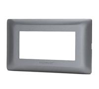 Aigostar Placca 4 Moduli Compatibile BTicino Matix Grigia Incasso 8 Pezzi