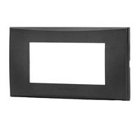 Aigostar Placca 4 Moduli Marrone Scuro Plastica Vimar Plana Kit 8 Pezzi