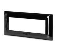 Aigostar Placca 6 Moduli Compatibile BTicino Matix Nero Lucido 8 Pezzi