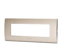 Aigostar Placca 7 Moduli ABS Compatibile BTicino Living Champagne Kit 8 Pezzi