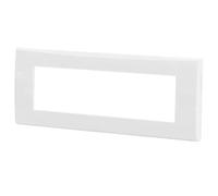 Aigostar Placca 7 Moduli Bianca Plastica Compatibile Vimar Plana Kit 8 Pezzi