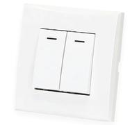 Aigostar Placca Completa Interruttore Doppio 1 Via Vimar Plana Kit 8 Pezzi