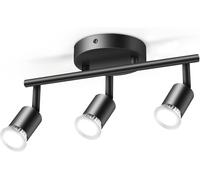 Aigostar Plafoniera 3 Faretti Orientabili GU10 310mm Nera Per Interni