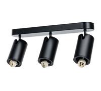 Aigostar Plafoniera 3 Faretti Orientabili GU10 310mm Nera Per Interni