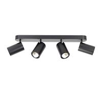 Aigostar Plafoniera 4 Faretti Orientabili GU10 435mm Nera Per Interni