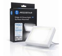 Aigostar Plafoniera LED 12W Quadrata Da Superficie Luce Fredda 6000K 172mm