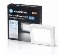 Aigostar Plafoniera LED 12W Quadrata Da Superficie Luce Fredda 6500K Bianco 174m