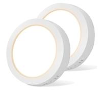 Aigostar Plafoniera LED, 18W Equivalente a 165W, alta luminosità, IP20 1980LM, Lampada da Soffitto per Bagno Cucina Corridoio e Balcone, Plafoniera dritta 3000K Luce Bianca Calda, Ø22.6cm,2pcs