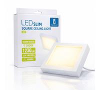 Aigostar Plafoniera LED 18W Quadrata Da Superficie Luce Calda 3000K 227mm