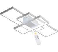 Lampadario Led da soffitto geometrico Bianco 38W CCT temperatura colore regolabile con telecomando Aigostar