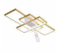 Aigostar Plafoniera LED 38W 4400lm CCT Telecomando Geometrica Oro 68x46 cm