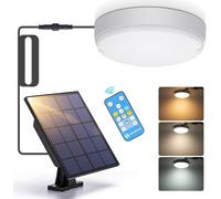 lampada plafoniera solare led 50w 500 lumen 3000k/4000k/6500k calda,fredda,naturale ip65 con telecomando e pannello solare