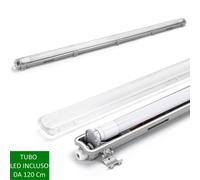 Aigostar Plafoniera Stagna 120cm Completa di Tubo LED 18W 2160lm 6500K