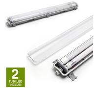 Aigostar Plafoniera stagna 2x0.6m 2x9W 2160lm 4000K luce naturale
