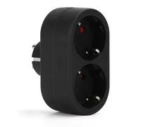 Aigostar Presa Doppia Adattatore Schuko con Protezione Bambini Doppia Presa