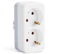 Aigostar Presa Doppia，Presa Multipla con Protezione Bambini，Adattatore Schuko16