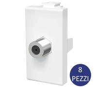 Aigostar Presa Satellitare Bianca Compatibile BTcino Matix 8 Pezzi