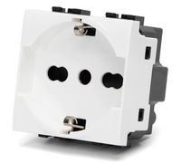 Aigostar Presa Schuko P40 16A Compatibile BTicino Living Bianco Kit 8 Pezzi