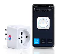 Aigostar Presa Smart Italiana, 10A, 2300W, Presa Wifi Mini Compatibile con Alexa e Google Home, Controllo Vocale e Remoto, Funzione Timer, 2.4GHz WiFi. Bianca, 1 Unità
