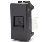 Aigostar Presa Telefonica RJ11 Compatibile BTicino Living Nero Kit 8 Pezzi