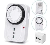 presa temporizzata con timer meccanico giornaliero presa 16a max 3680w - misura l7.2w8.7h11.8cm min. 15 minuti