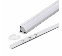 Aigostar Profilo Alluminio da Superficie per Striscia LED 2m Argento 18x18mm