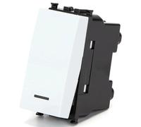 Aigostar Pulsante 16A Bianco Normalmente Aperto Compatibile Vimar Plana Kit 8