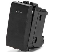 Aigostar Pulsante 1P 16A NA Compatibile BTicino Living Nero Kit da 8 Pezzi