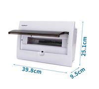 CENTRALINO QUADRO ELETTRICO DA INCASSO 18 MODULI DA INTERNO BIANCO CON PORTA ...