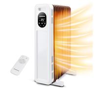 Aigostar Radiatore ad Olio 2300W, 11 Elementi Riscaldatore Elettrico Portatile, 3 Livelli di Calore, Modalità ECO, Timer 24H, Touch screen digitale, Telecomando, Hyperheat, Protezione Multipla, 55 mq