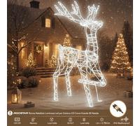Aigostar Renna Luminosa LED 75cm Natale Luce Calda IP44 Timer 8 Funzioni