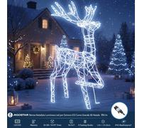 Aigostar Renna Luminosa LED 75cm Natale Luce Fredda IP44 Timer 8 Funzioni