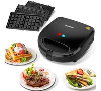Aigostar Sandwich Maker | Grill | Waffle 3 in 1 | Rivestimento Antiaderente