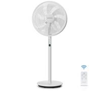 Aigostar Sedate - Ventilatore a piantana e da tavolo 2 in 1, 7 lame silenziose, telecomando e timer di 9 ore, 3 velocità e 3 modalità, altezza regolabile (70cm/110cm), 45W, oscillazione a 90°